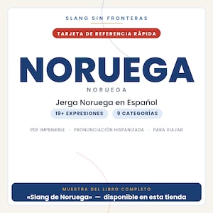 Norwegian Slang in Spanish | Norwegian Slang in Printable PDF | Real Phrases for Traveling to Norway | Full Book Preview image 1