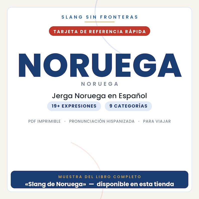 Norwegian Slang in Spanish | Norwegian Slang in Printable PDF | Real Phrases for Traveling to Norway | Full Book Preview image 1