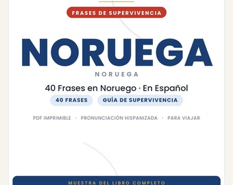 Norwegian Phrases for Traveling to Norway | Printable PDF in Spanish | Survival Guide | Excerpt from the Norwegian Slang Book