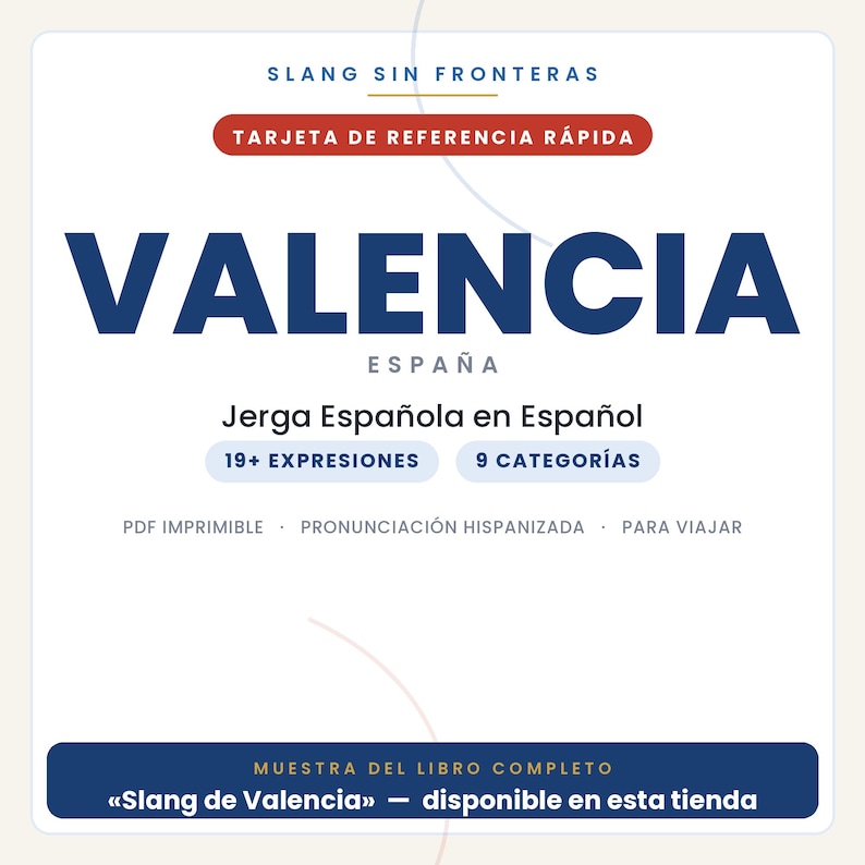 Valencian Slang in Spanish | Spanish Slang in Printable PDF | Real Phrases for Traveling to Valencia | Full Book Preview image 1