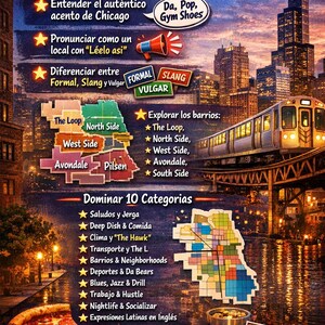 Argot de Chicago pour les hispanophones | Anglais authentique de Chicago, argot et expressions idiomatiques locales | Guide PDF avec plus de 80 expressions image 8