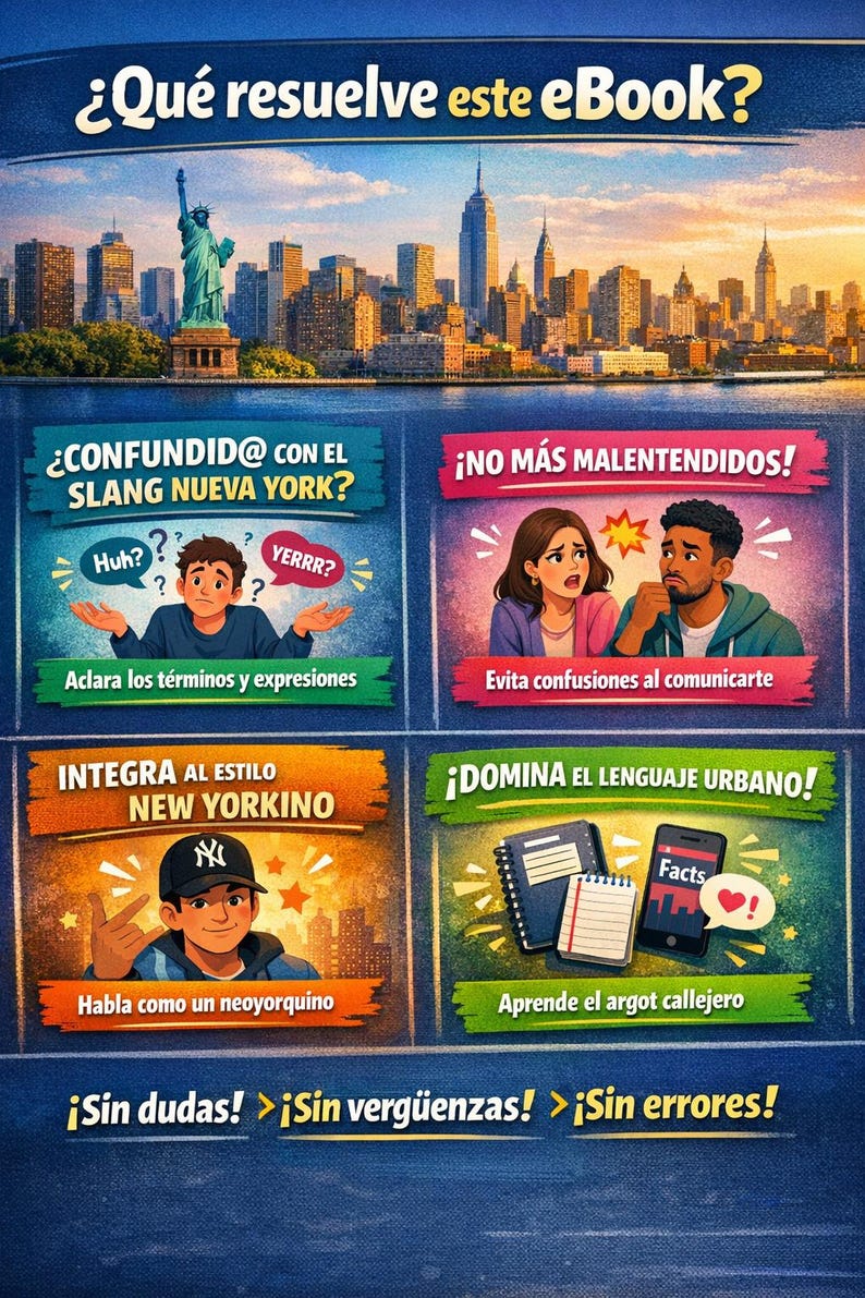 Slang de New York para Hispanohablantes | Inglés neoyorquino real, NYC slang y jerga del subway | Guía PDF 80+ expresiones imagen 9