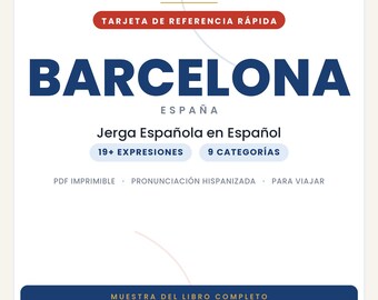 Barcelona Slang in Spanish | Printable PDF Spanish Slang | Real Phrases for Traveling to Barcelona | Full Book Preview