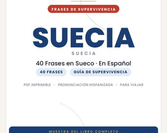 Swedish Phrases for Traveling to Sweden | Printable PDF in Spanish | Survival Guide | Excerpt from the Swedish Slang Book