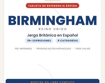 Slang z Birmingham w języku hiszpańskim | Slang brytyjski w formacie PDF do druku | Podgląd pełnej książki