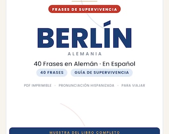 German Phrases for Traveling to Berlin | Printable PDF in Spanish | Survival Guide | Excerpt from the Berlin Slang Book