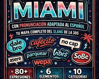 Miami Slang for Spanish Speakers | Real English, Spanglish, and Cuban Slang | PDF Guide with 80+ Expressions and Pronunciation