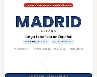 Madrid Slang in Spanish | Spanish Slang in Printable PDF | Real Phrases for Traveling to Madrid | Madrid Slang Book Preview