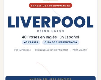 リバプール旅行に役立つ英語フレーズ集｜スペイン語版印刷可能PDF｜サバイバルガイド｜リバプールスラングブックからの抜粋