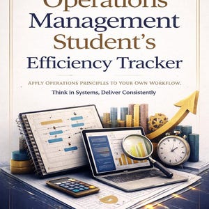 Operations Management Efficiency Tracker | MBA Operations Guide for Lean, Six Sigma, Process Design & KPIs