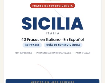 Italian Phrases for Traveling to Sicily | Printable PDF in Spanish | Survival Guide | Excerpt from the Sicilian Slang Book