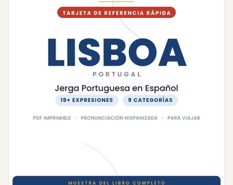 Lisbon Slang in Spanish | Portuguese Slang in Printable PDF | Real Phrases for Traveling to Lisbon | Full Book Preview