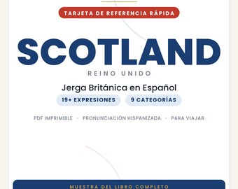 Scottish Slang in Spanish | British Slang in Printable PDF | Real Phrases for Traveling to Scotland | Full Book Preview