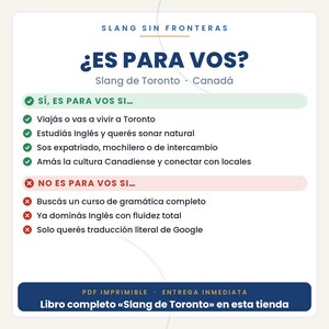 English Phrases for Traveling to Toronto | Printable PDF in Spanish | Survival Guide | Toronto Slang Book Preview image 2