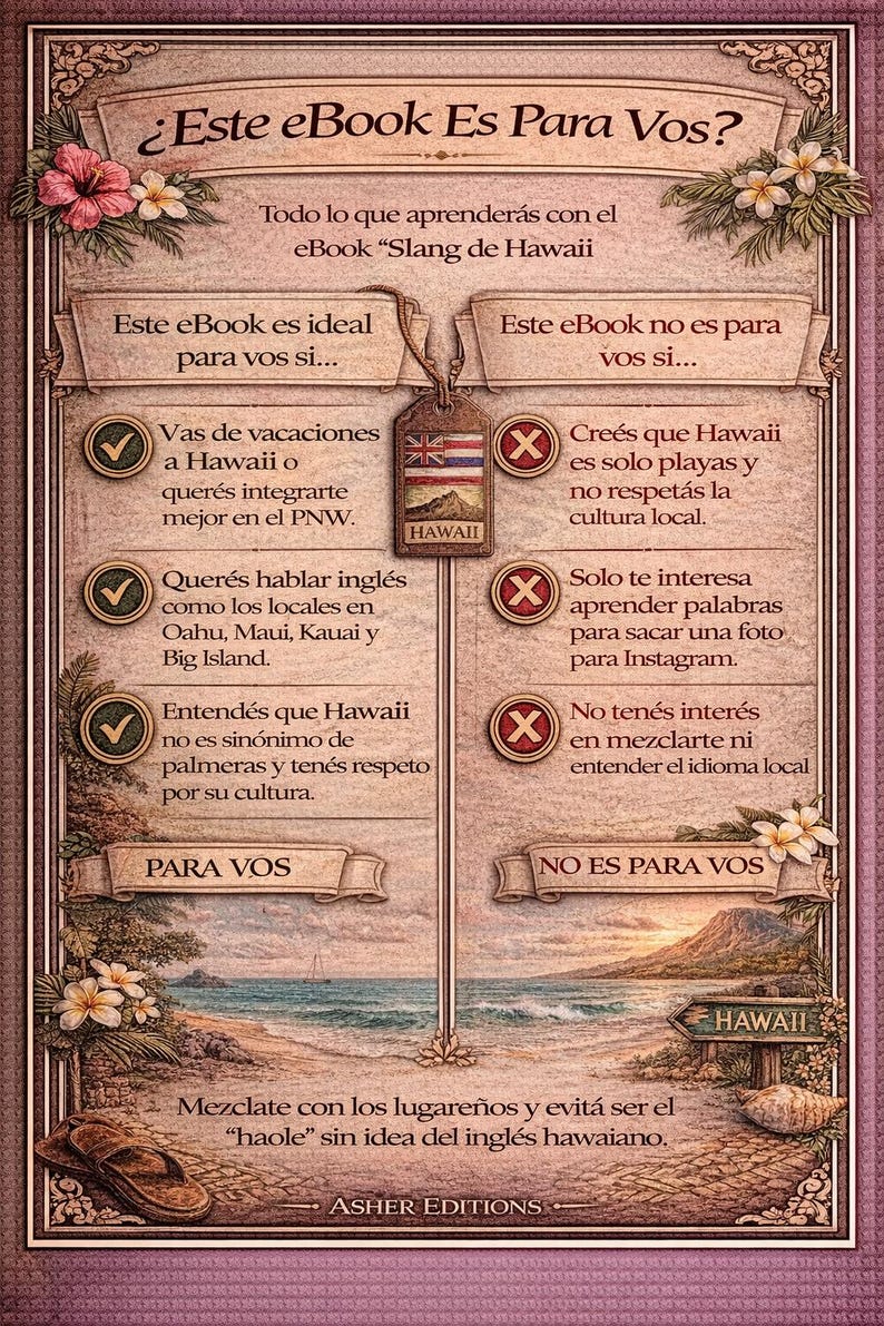 Hawaiian Slang for Spanish Speakers | Real English, Hawaiian Pidgin, and Aloha Spirit | PDF Guide with 80+ Expressions image 2