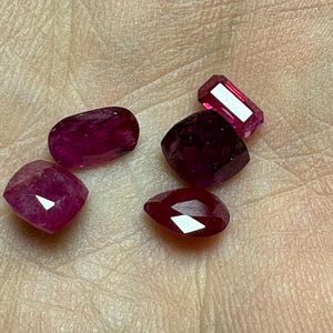 Natural Afghan Ruby Gemstones 4.39 Ct Lot • Loose Rubies • Collector Stones