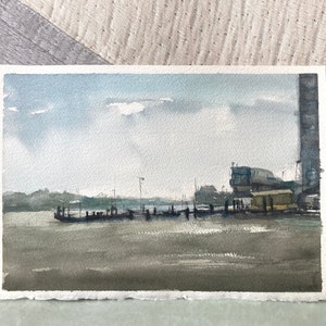 South Street Seaport, NYC series, original watercolor painting