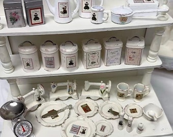 Vintage Stil Miniatur Vorratsdose - Vorratsdose für das Puppenhaus