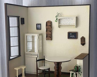 Miniatur Puppenhaus Display, 10 Möbelstücke, Maßstab 1: 6 oder 1∶12