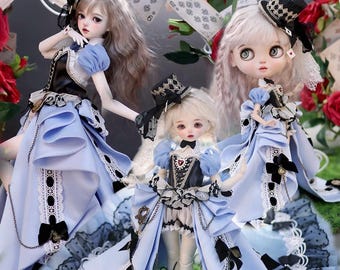 Tenue de cosplay faite main sur le thème d'Alice au pays des merveilles, design classique de conte de fées Blythe et autres tailles disponibles
