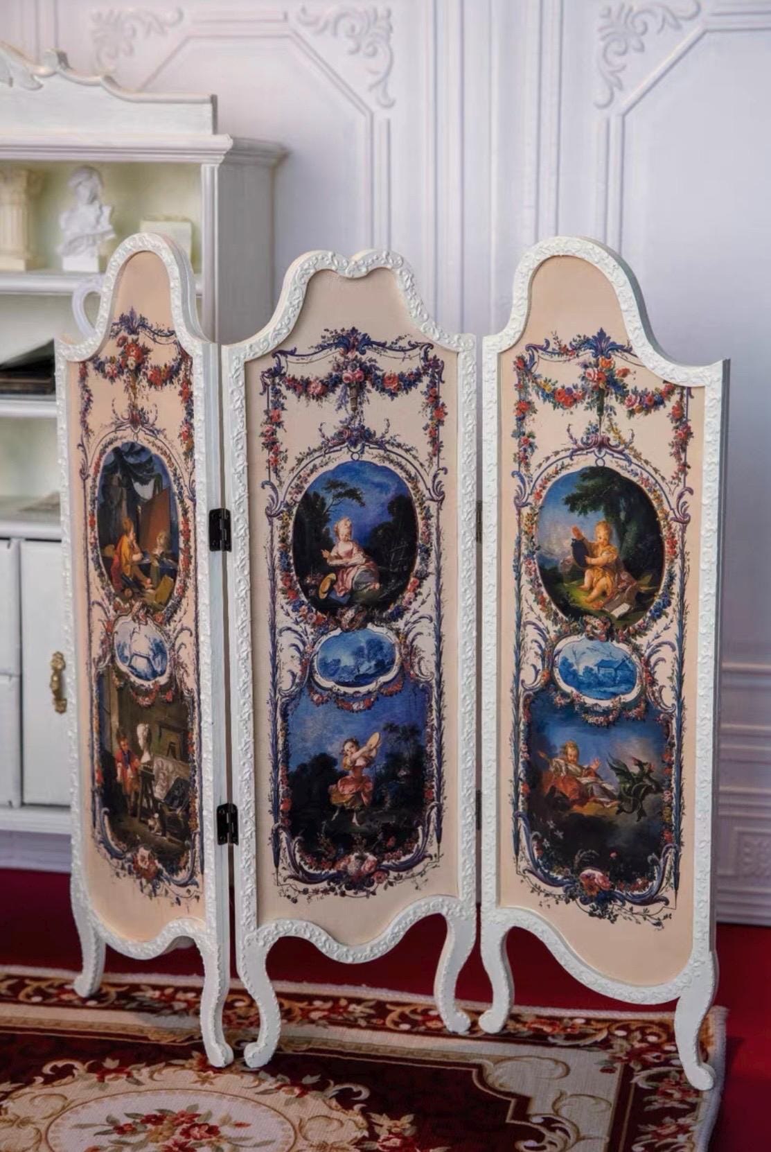 Antique Japanese Folding Screen - Etsy