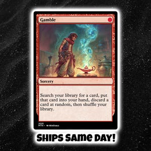 Gamble - Custom Art MTG Playtest Card Commander EDH Magic Proxy