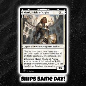 Myrel Shield Of Argive - Custom Art MTG Playtest Card Commander EDH Magic Proxy
