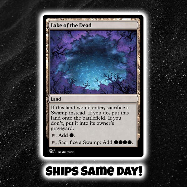 Lake Of The Dead - Custom Art MTG Playtest Card Commander EDH Magic Proxy