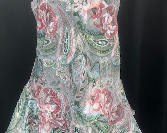 Vintage Victoria Secret Floral Gold Label Chemise medium