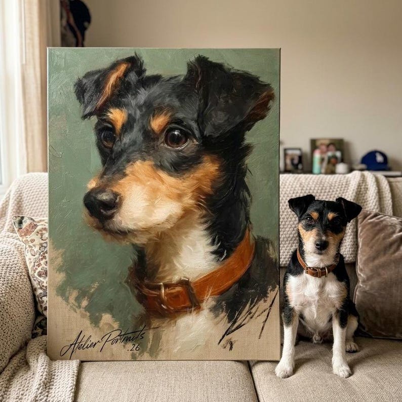 Custom Classic Oil Painting Pet Portrait from Photo on Canvas Printing Wall Art image 11