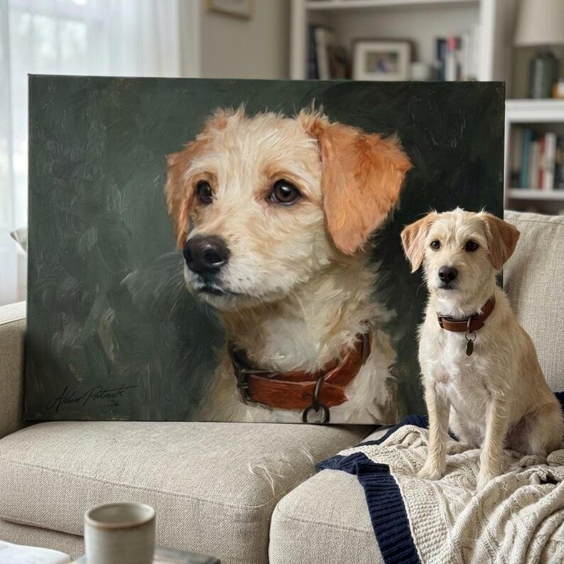 Custom Classic Oil Painting Pet Portrait from Photo on Canvas Printing Wall Art image 13
