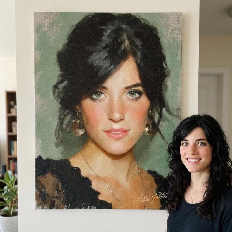Custom Classic Oil Painting Portrait, Personalized Portrait From Photo ...