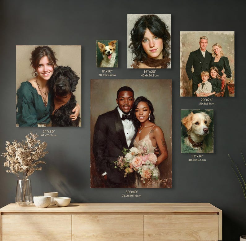 Custom Classic Oil Painting Pet Portrait from Photo on Canvas Printing Wall Art image 14