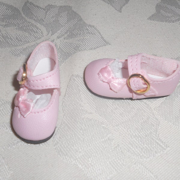 Pink Monique 47mm  Side Ribbon Mary Jane Shoes Fits Helen Kish Bitty Bethany, Ann Estelle, Mary Hoyer