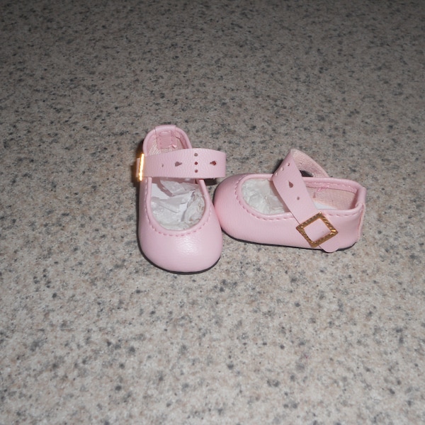 1 Pair of 46mm Pink Splendid Ankle Strap Shoes fits Dianna Effner Little Darling, Patsy, YOSD Dolls