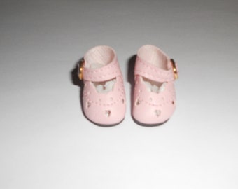 Light Pink Heart Mary Jane Shoes 37mm fits Connie Lowe Sprockets, YOSD Dolls