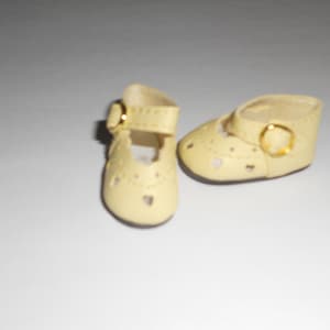 Gelbe Herz Mary Jane Schuhe 37mm passend für Connie Lowe Kettenräder, YOSD Dolls