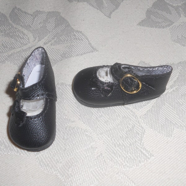 Black Side Ribbon Mary Janes 37mm fits Connie Lowe Sprockets, YOSD Dolls