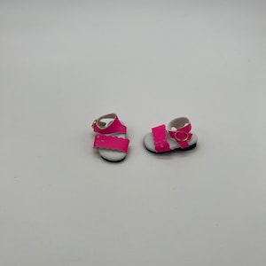 Hot Pink Doll Sandals: 46mm Fits Little Darling, Patsy, YOSD