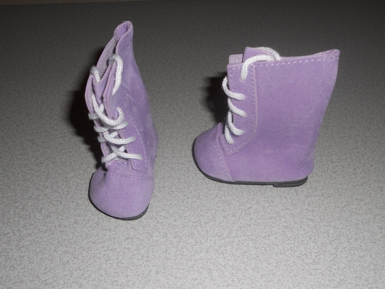 Patience /& NuMood DOLL Shoes 44mm PINK SUEDE Lace up boots Ellowyne