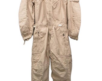 Tuta da volo CVC dell'esercito americano, colore beige, ignifuga, in aramide, taglia M.