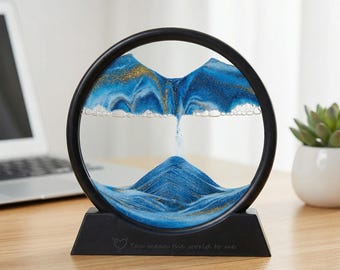 Muttertag Personalisierte Treibsandmalerei 3D Sandlandschaft, Einzigartige Sand Kunst Dekor, Büroeinrichtung, Jubiläum, Meilenstein Geburtstag, Geschenke für Ihn