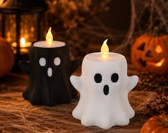 Personalized 3D Printed Ghost Lamp Halloween Decor, Cute Autumn Ghost Night Light, Spooky Desk Lamp, Haunted House Decor, Gift for Halloween