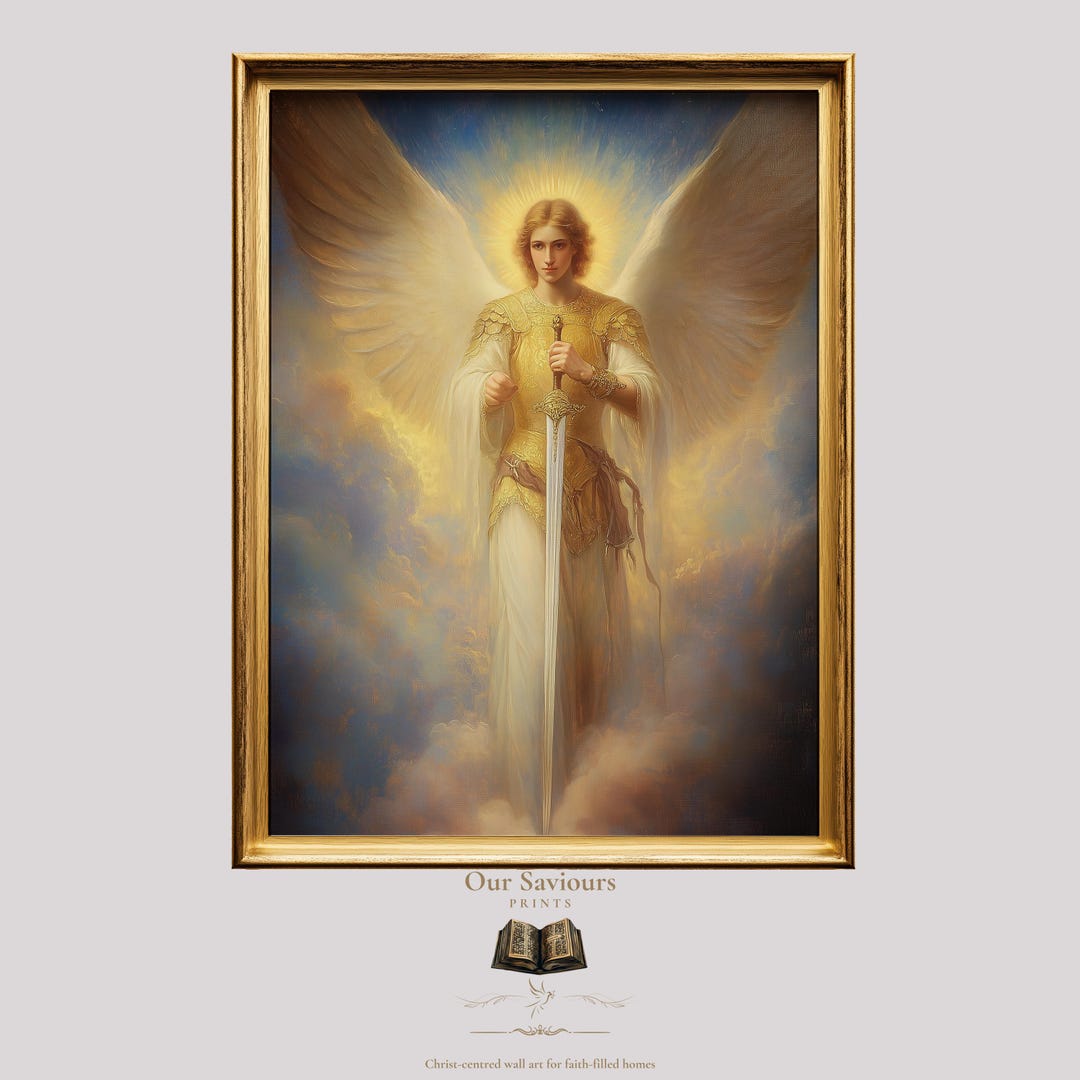 Archangel Michael Printable Art - Spiritual Heavenly Wall Decor ...