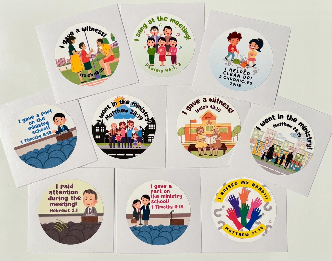 Commendation Sticker Congregation Youth Commendation Stickers (set of 10) - Etsy