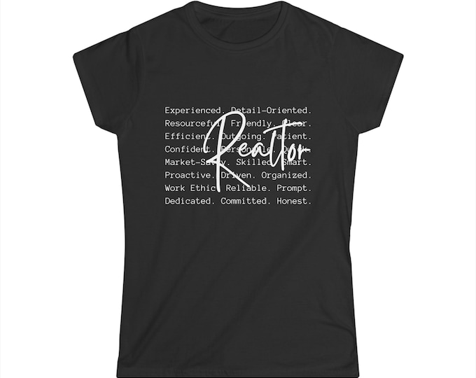 Realtor Script Logo Tee | Realtor Shirt, Real Estate Agent Top