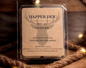 Fig & Vetiver Wax Melts | Masculine Luxury Scent | Hand Poured Soy