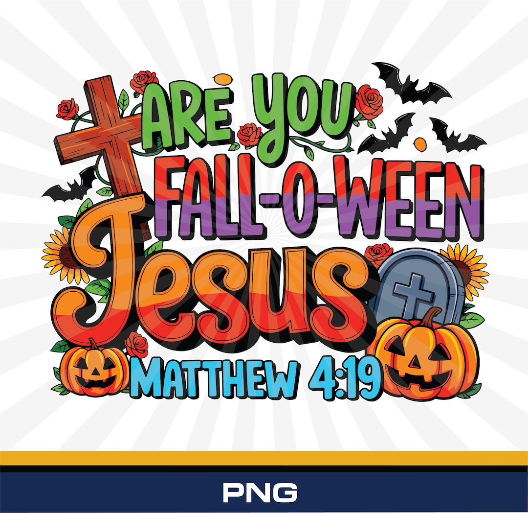 Jesus Christ Fall-o-ween PNG Design - Etsy