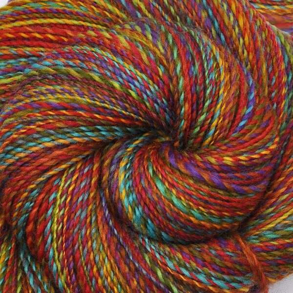 Handspun yarn - COUNTY FAIR - Wool yarn, fine sport weight, 450 yards