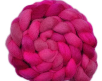 Hand Dyed roving - Gotland wool spinning fiber - 4.2 ounces - Secret Passion 2